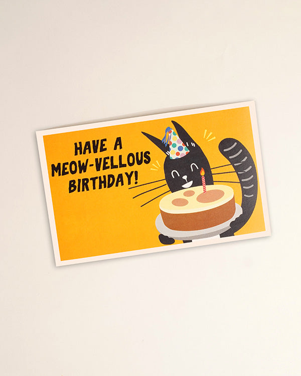 'Have a Meow-vellous Birthday' Personalised Card