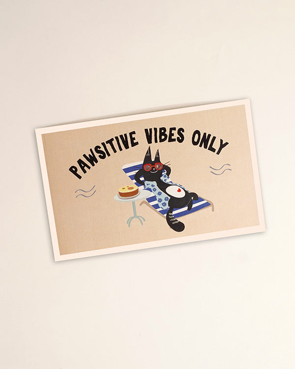 'Pawsitive Vibes only' Personalised Card